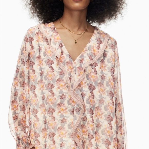 Aritzia Wilfred‎ Eden Floral Chiffon Blouse - Picture 3 of 14